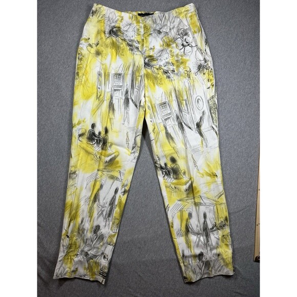 Piazza Sempione Pants - PIAZZA SEMPIONE  Audrey Abstract Pants Size‎ IT 46 US 10 AOP All Over Print